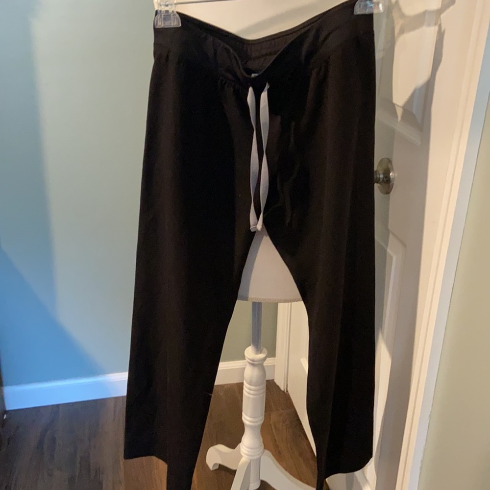 Figs Black Drawstring Livingston Scrub Pants size Small Petite
